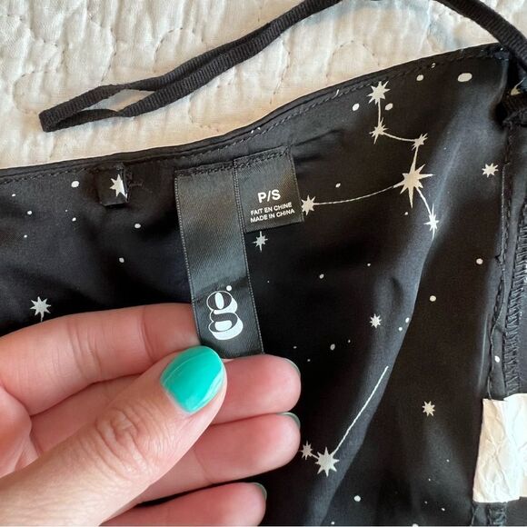 ✨ G Women’s Black Constellation Crop Bandeau Top Small - Picture 5 of 6